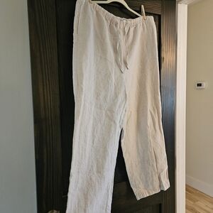 Orvis Women's Light Cream Linen Pants